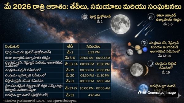 May 2026 Astronomy Guide From Flower Micro Moon to Blue Moon Top Night Sky Events You Cannot Miss Seeing