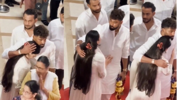 Heartbreaking Video Mohammed Siraj Consoles Janai Bhosle Following Asha Bhosle Passing Full Details