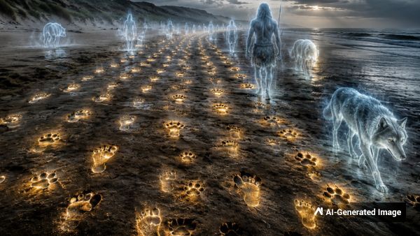 9000 Year Old Prehistoric Highway Discovered On Formby Beach Reveals Hidden Human and Animal Footprints
