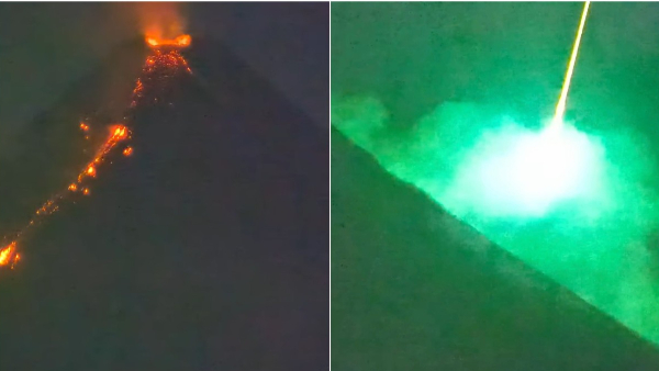 Breathtaking Meteor disintegrates-volcanic moment Green fireball over Mayon captivates skywatchers Breathtaking Meteor disintegrates-volcanic moment Green fireball over Mayon captivates skywatchers