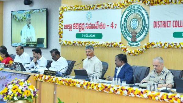 AP Collectors Conference CM Chandrababu Naidu Aims for Swarnandhra 2047 and Wealth Creation Goals