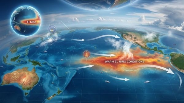El Nino Returns INCOIS Predicts Drought Risk for India as Warming Conditions May Last Until January 2027