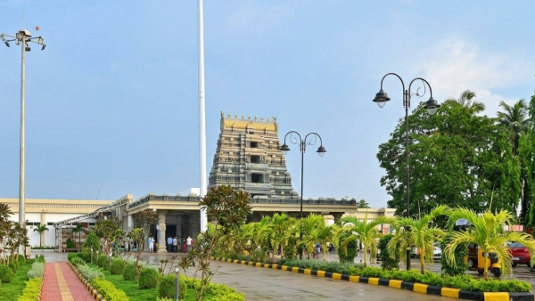 Eluru Railway Station looks amazing Here Are the Highlights Featuring a Temple-Style Entrance