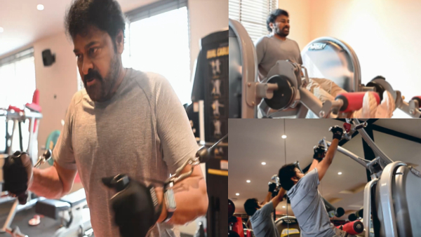megastar-chiranjeevi-latest-video-about-doing-work-outs-in-gym-going-viral-and-announcement-for-mega