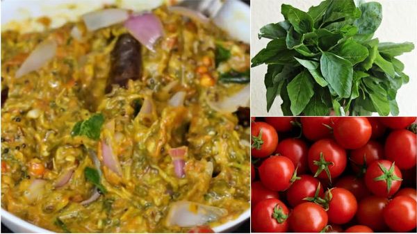 Mixed leafy vegetables and Tomato Chutney prepare it this way and the taste is simply sensational