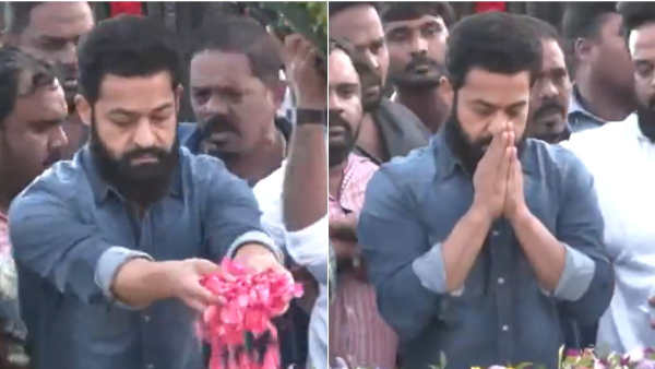 NTR 103rd Birth Anniversary Jr NTR Remembers TDP Founder and AP s Former CM at NTR Ghat Hyderabad NTR 103rd Birth Anniversary Jr NTR Remembers TDP Founder and AP s Former CM at NTR Ghat Hyderabad