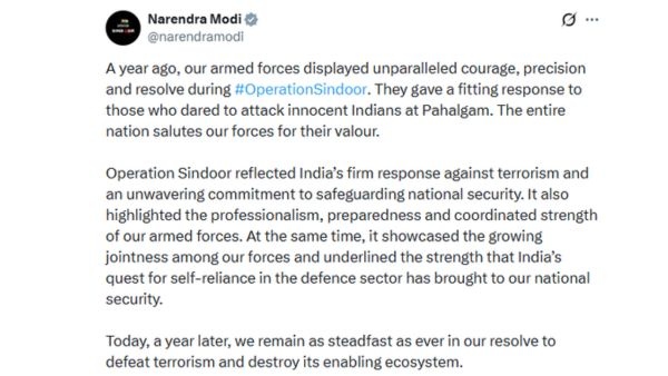 Operation Sindoor Anniversary PM Modi Salutes Armed Forces IAF Releases Powerful Video Warning Terrorists