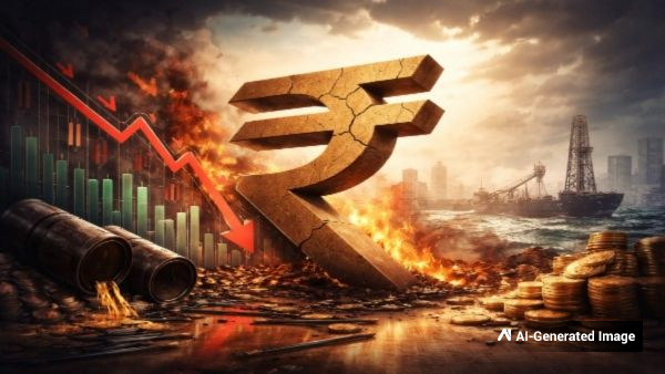 Rupee Hits Record Low At Rs 95 Per Dollar As Crude Oil Surges To 105 Dollars Amid Middle East Tensions Rupee Hits Record Low At Rs 95 Per Dollar As Crude Oil Surges To 105 Dollars Amid Middle East Tensions