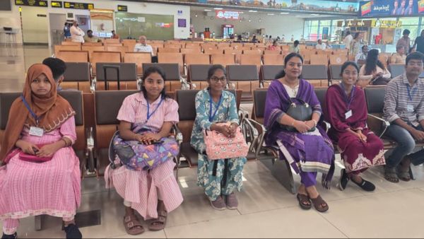 Wings of Dreams MLA Tangirala Soumya Takes Nandigama SSC Toppers on a Special Flight Trip to Hyderabad