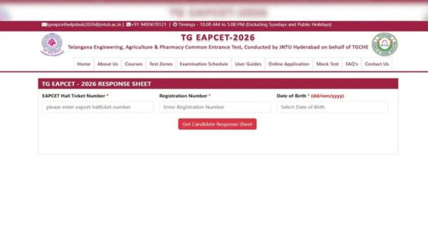 TS EAPCET 2026 Result Live Updates JNTUH Releases Rank Cards Check General And SC ST Qualifying Marks