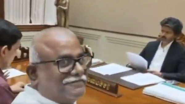 Tamil Nadu CM Vijay Official Review Video Goes Viral Triggers Mixed Response on Social Media Tamil Nadu CM Vijay Official Review Video Goes Viral Triggers Mixed Response on Social Media