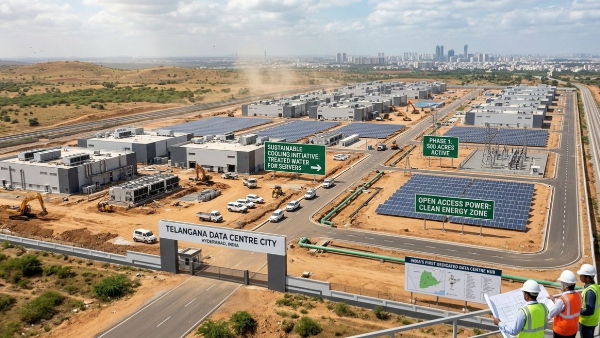 Data Centre City Telangana government has announced plans to develop India s first Data Centre City with 1500 acres