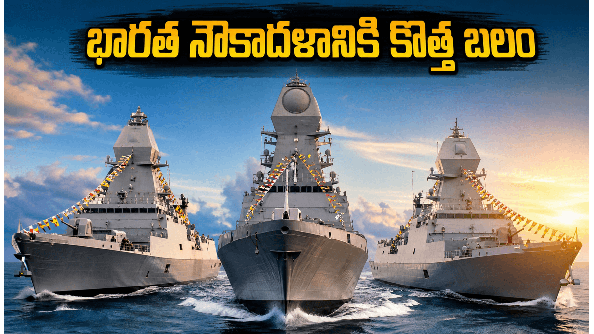 భారత నౌకాదళంలోకి మూడు కొత్త యుద్ధనౌకలు.. శత్రువులకు ఇక చుక్కలే
