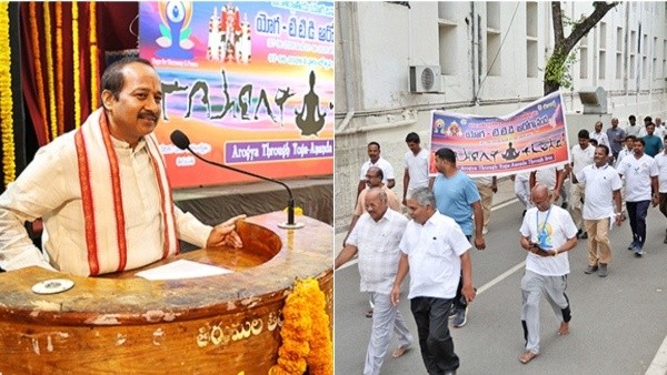 Ahead of International Yoga Day TTD Launches Training Session for its Employees to June 21 Tirupati Ahead of International Yoga Day TTD Launches Training Session for its Employees to June 21 Tirupati