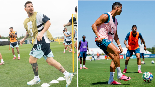 Lionel Messi and Cristiano Ronaldo shares training pictures ahead of Argentina and Portugal clash against the rivals Lionel Messi and Cristiano Ronaldo shares training pictures ahead of Argentina and Portugal clash against the rivals