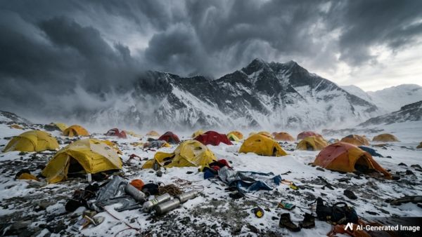 Mount Everest Death Zone Crisis 40 Tons Of Toxic Waste Accumulates Threatening Millions Of Water Supplies