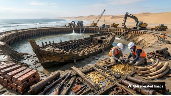 Namibia Diamond Miners Discover Ancient Portuguese Ship Bom Jesus Loaded With Gold Treasure And Copper Bars Namibia Diamond Miners Discover Ancient Portuguese Ship Bom Jesus Loaded With Gold Treasure And Copper Bars