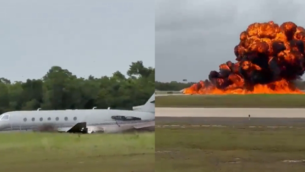 Private Jet Crash Video Gulfstream G200 Explodes During Emergency Landing 2 Pilots Dead Details Private Jet Crash Video Gulfstream G200 Explodes During Emergency Landing 2 Pilots Dead Details