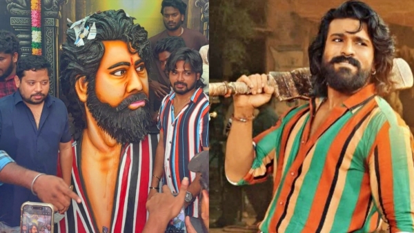 RamCharan Temple inside Kukatpally Arjun Theatre Mega Fans perform special rituals video goes viral