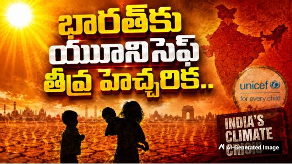 UNICEF Climate Report 2026 Nearly 9 Crore Indian Children Exposed to Severe Heatwaves and Hazards
