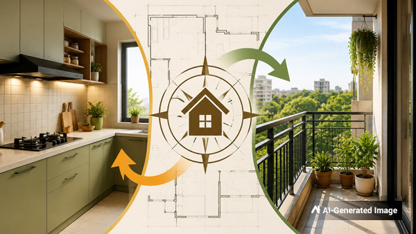 Vastu tips According to the principles what is the relationship between the kitchen and the balcony