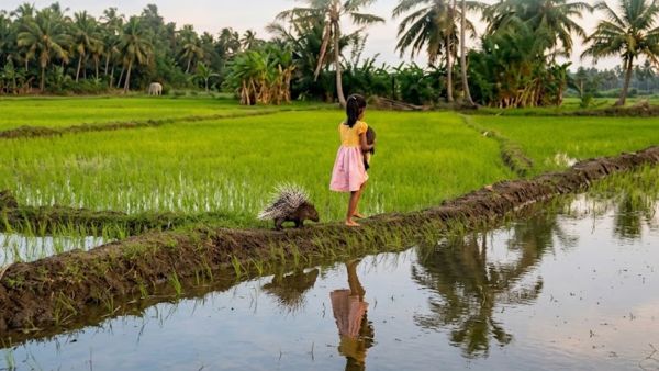 Viral Video Heartwarming Bond Between Little Sri Lankan Girl and Adorable Baby Porcupine Goes Viral