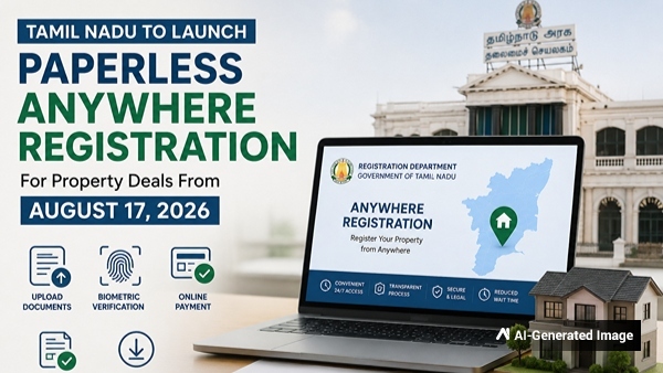 Tamil Nadu to Launch Paperless Anywhere Registration for Property Deals from August 17