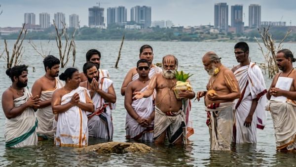 Chilkur Balaji Temple Priests Perform Varuna Japam at Osman Sagar for Rains Amid El Nino Concerns