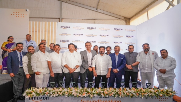 CMRevanth Reddy laid the foundation stone for Amazon s new data center in the India s Future City CMRevanth Reddy laid the foundation stone for Amazon s new data center in the India s Future City