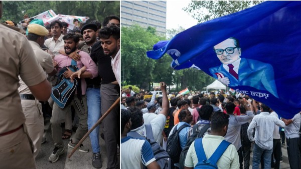 Cockroach Janata Party Protest March Turns Chaotic at Jantar Mantar as RPF Clash With Protesters Cockroach Janata Party Protest March Turns Chaotic at Jantar Mantar as RPF Clash With Protesters