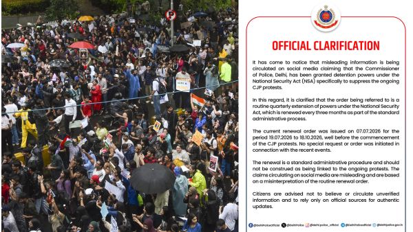 Centre Grants NSA Detention Powers to Delhi Police Commissioner as Jantar Mantar Protests Escalate