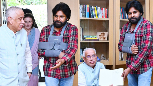 Governor Justice Abdul Nazeer Visits Deputy CM Pawan Kalyan After Shoulder Surgery here the details Governor Justice Abdul Nazeer Visits Deputy CM Pawan Kalyan After Shoulder Surgery here the details