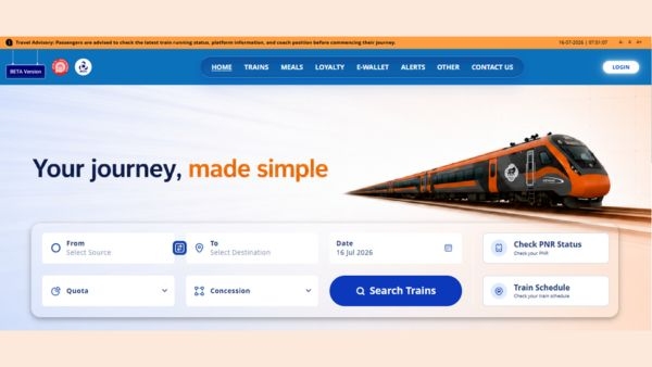 New IRCTC Website Beta Version Goes Live With One-Screen Seat Availability and Saved Passenger Details New IRCTC Website Beta Version Goes Live With One-Screen Seat Availability and Saved Passenger Details