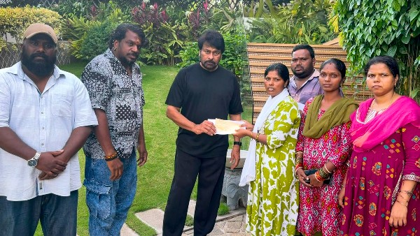 Megastar Steps Up for Gabbar Singh Ramesh s Stroke Treatment Hands Over Rs 3 Lakh to His Family Megastar Steps Up for Gabbar Singh Ramesh s Stroke Treatment Hands Over Rs 3 Lakh to His Family