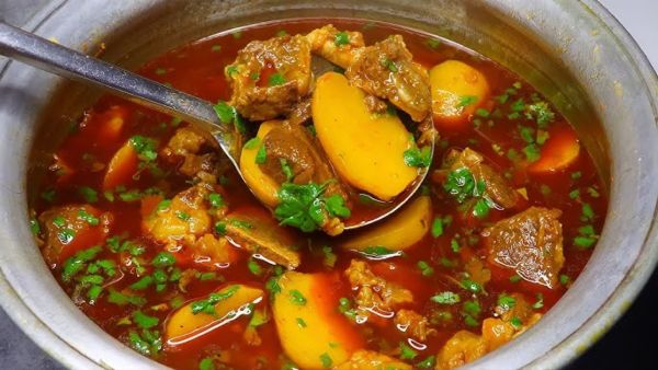 potato mutton is a delicious curry that has a special place in Andhra cuisine potato mutton is a delicious curry that has a special place in Andhra cuisine