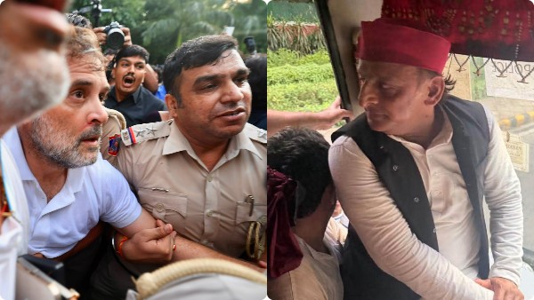 Rahul Gandhi Akhilesh Yadav Detained as Delhi Police Clear Protest Site Outside PM s Residence Rahul Gandhi Akhilesh Yadav Detained as Delhi Police Clear Protest Site Outside PM s Residence
