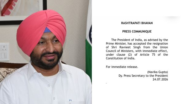 Union Minister Ravneet Singh Bittu Resigns President Accepts Quitting Ahead Of Punjab Assembly Polls