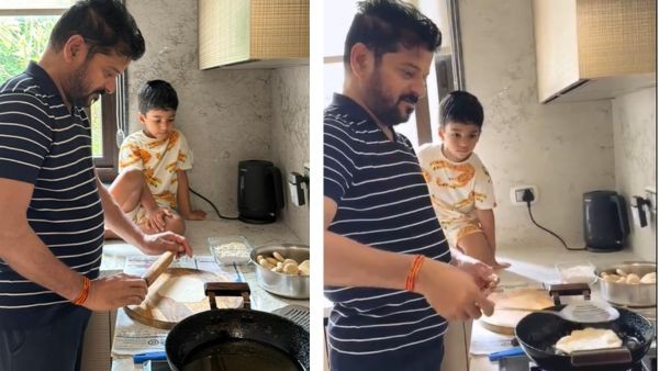 CM Revanth Reddy Makes Pooris For His Grandson Sweet Video Of Telangana CM s Family Moments Goes Viral