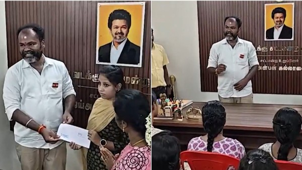 TVK Madurai North Vijay Anban Kallanai Donates Rs 2 Lakh MLA Salary Help Poor and Orphaned Students TVK Madurai North Vijay Anban Kallanai Donates Rs 2 Lakh MLA Salary Help Poor and Orphaned Students