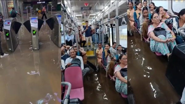 Viral Video Triggers Outrage Janakpuri Metro Station in Delhi Flooded After Heavy Rains Details