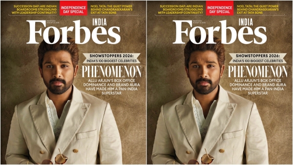 AlluArjun icon star vral news achieves a rare feat Icon Star shines on the Forbes cover Allu Arjun