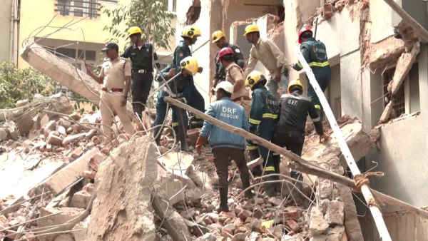 AnjaiahNagar Seven-story building collapses near Gachibowli two dead rescue operation underway AnjaiahNagar Seven-story building collapses near Gachibowli two dead rescue operation underway