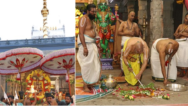 Ankurarpanam ritual for 3-day Pavitrotsavams observed in Tirumala today to 25 TTD cancelled Sevas Ankurarpanam ritual for 3-day Pavitrotsavams observed in Tirumala today to 25 TTD cancelled Sevas