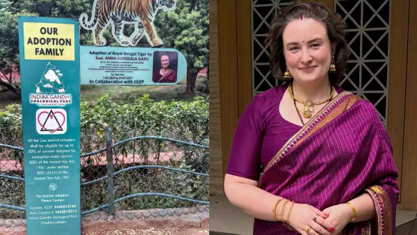 Anna konidela in Pawan Kalyan Path Wins Hearts with Her Love for Wildlife adopted a tiger elephant Anna konidela in Pawan Kalyan Path Wins Hearts with Her Love for Wildlife adopted a tiger elephant