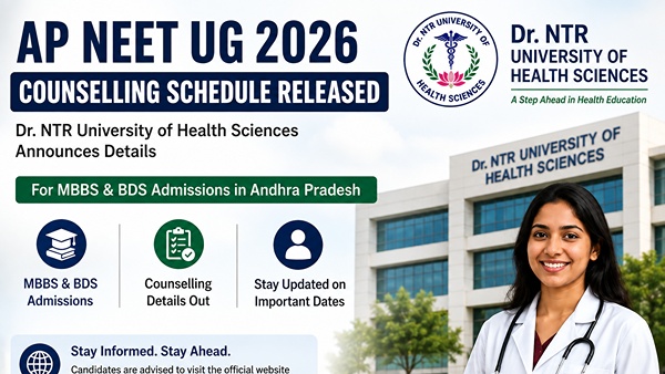 AP NEET UG 2026 Counselling Schedule Released NTR Health University Announces Dates AP NEET UG 2026 Counselling Schedule Released NTR Health University Announces Dates