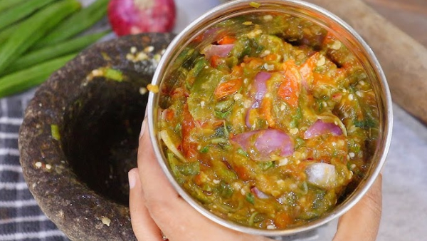 bendakaya tomato pachadi know how to make this Okra Tomato Chutney Super Tasty Homemade Version
