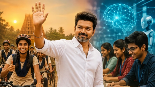 CMVijay Branded bicycles AI courses laptops showers a bounty of gifts on Gen Z Gen Alpha youth
