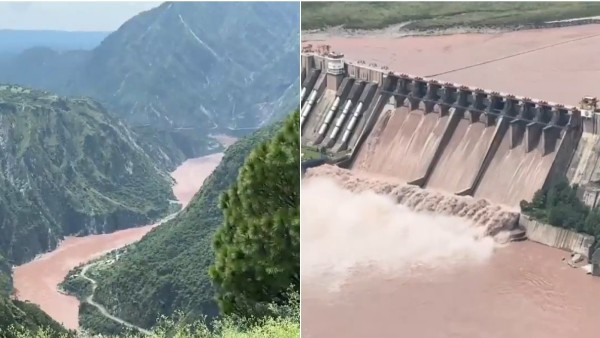 Crest Gates of Salal Dam lifted as Chenab Intensifies Downstream with sharp rise in water inflow Crest Gates of Salal Dam lifted as Chenab Intensifies Downstream with sharp rise in water inflow