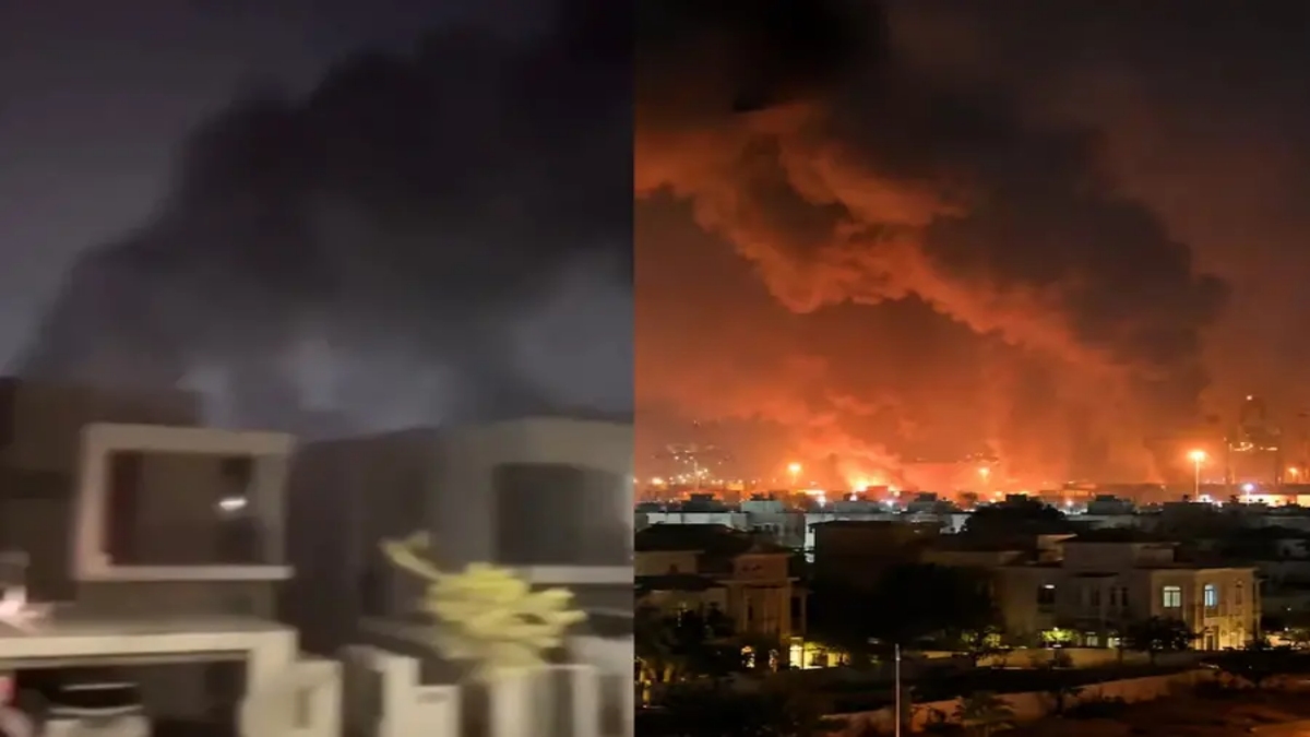 dubai Fierce attacks in Jebel Ali Industrial Area 7 major attacks in 20 minutes dense smoke in area dubai Fierce attacks in Jebel Ali Industrial Area 7 major attacks in 20 minutes dense smoke in area