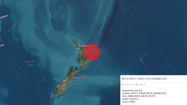 Strong 5 9 Magnitude Earthquake Hits Off New Zealand North Island Coast No Damage Reported Strong 5 9 Magnitude Earthquake Hits Off New Zealand North Island Coast No Damage Reported